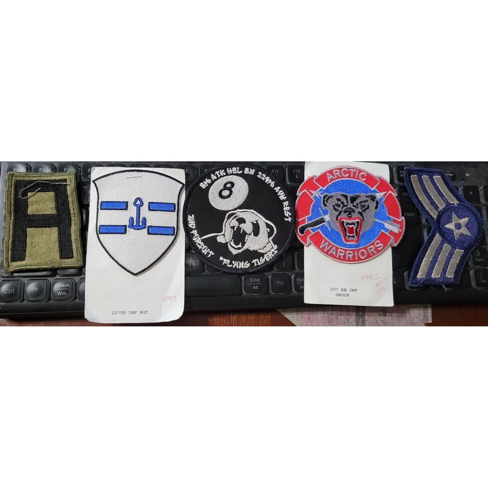 Lot Of 5 Vintage US Military Patches